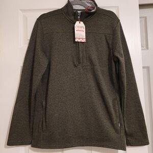 Chaps Men's Dark Green Zip-Up Sweater